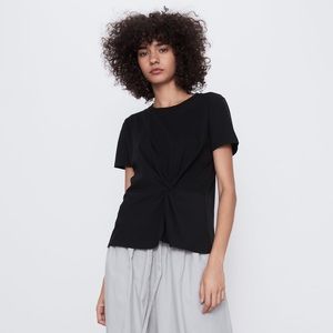 Zara Knotted T-Shirt Join Life 100% Cotton